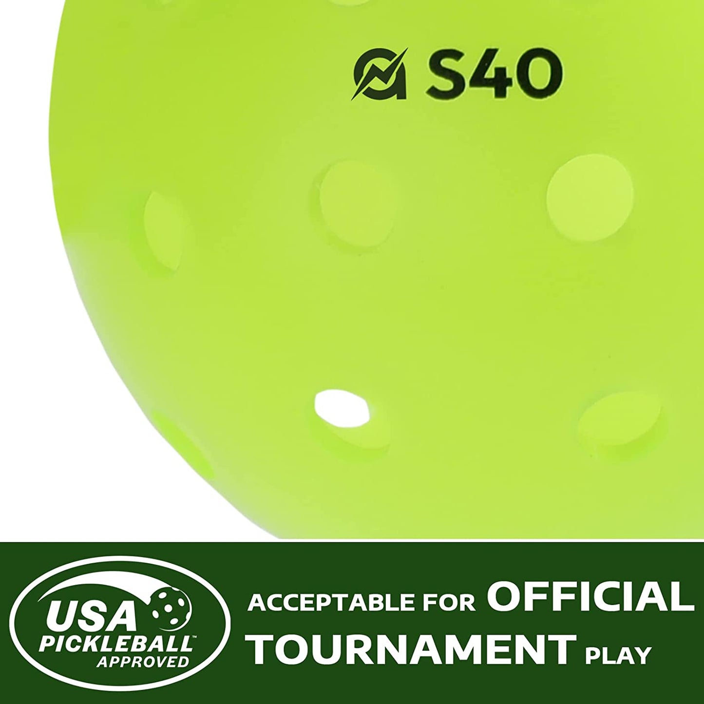 "Elevate Your Pickleball Performance with A11N S40 Outdoor Pickleball Balls - Approved by USA Pickleball, in Stylish Neon Green, Fuchsia, and Tangerine!"