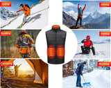 "Enhance Comfort and Warmth with the Men's Heated Vest - Customizable Heating Intensity, 9 Precise Heating Zones, and Convenient Cleaning Features!"