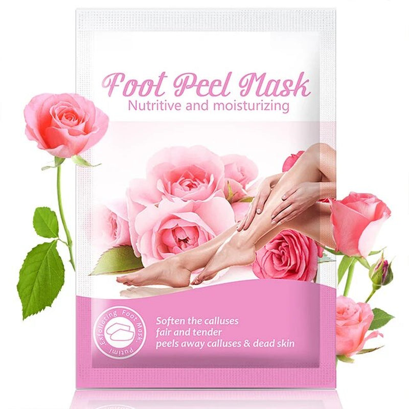 "Enhance Foot Health: 5 Sets of Exfoliating Foot Masks for Silky, Radiant Heels and Nourished Skin - Premium Foot Spa Pedicure Socks for Eliminating Dead Skin, Brightening and Repairing Cracked Feet"