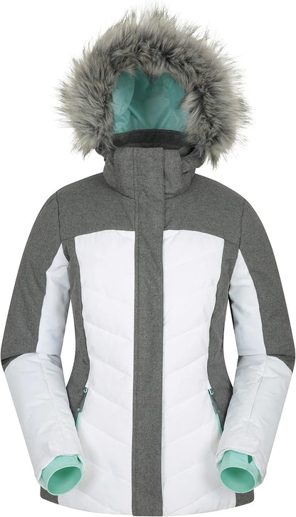 "Experience Optimal Warmth and Fashion on the Slopes with Powder Women's Padded Ski Jacket - Guaranteed Snowproof!"
