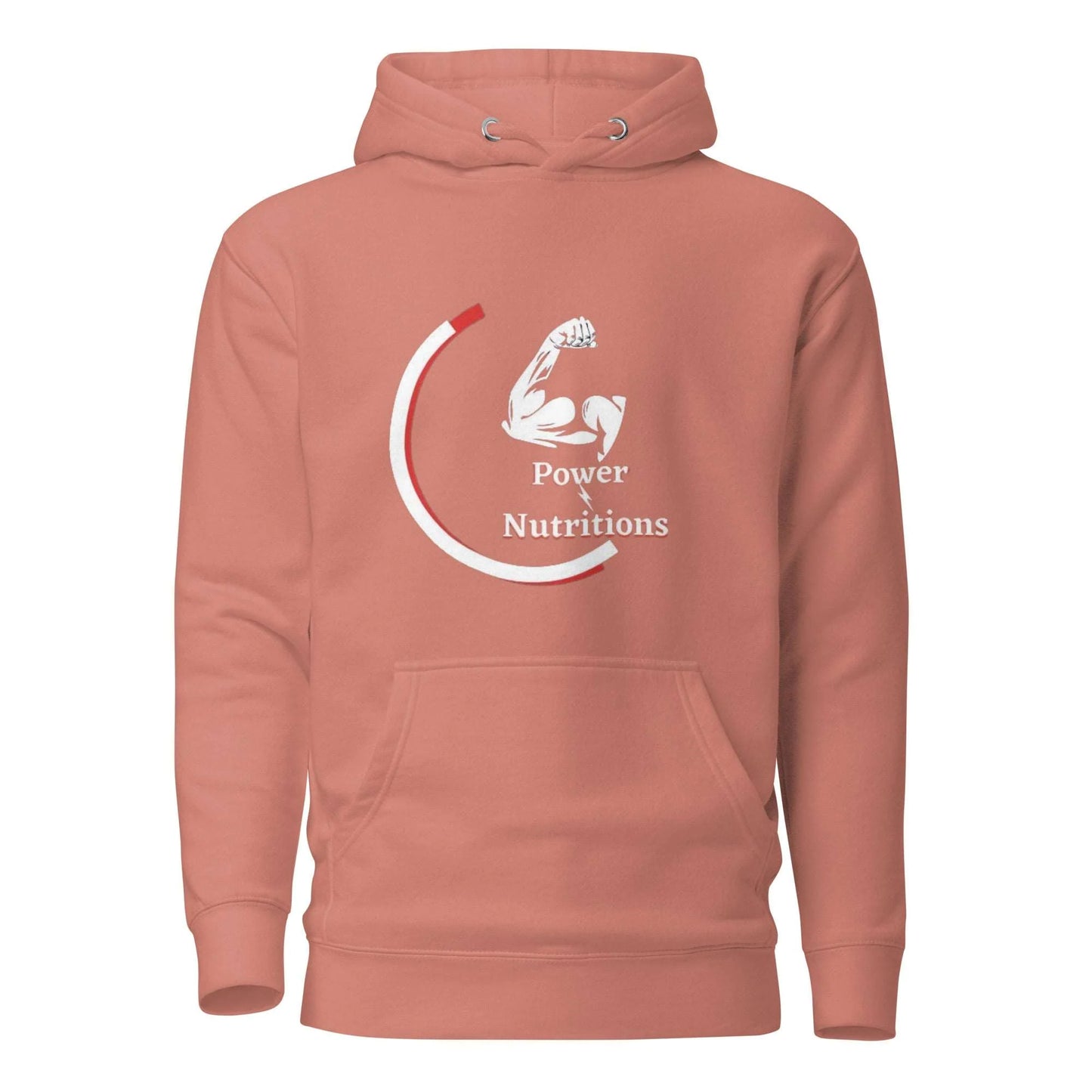 Professional title: "Unisex Hoodie by Power Nutritions"