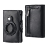 Luxury Leather Airtag Wallet: Stylish Anti-Lost Card Bag with Airtags Tracker Protection - Perfect for Men and Women