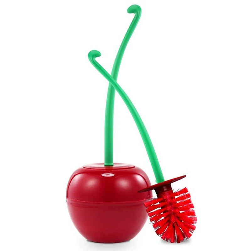 "High-Quality Lavatory Brush Set with Soft ABS Bristles - Clean and Sanitary Cherry Shape Design - 380X130mm"