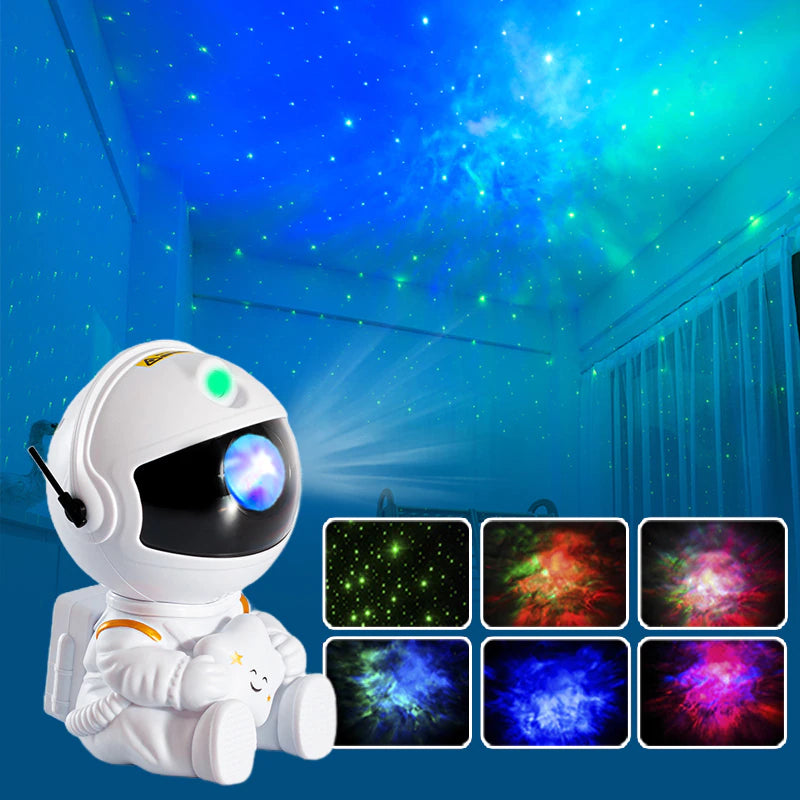 "Starry Sky Astronaut LED Night Light: Galaxy Star Projector Lamp for Bedroom Decoration, Home Décor, and Children's Gifts"