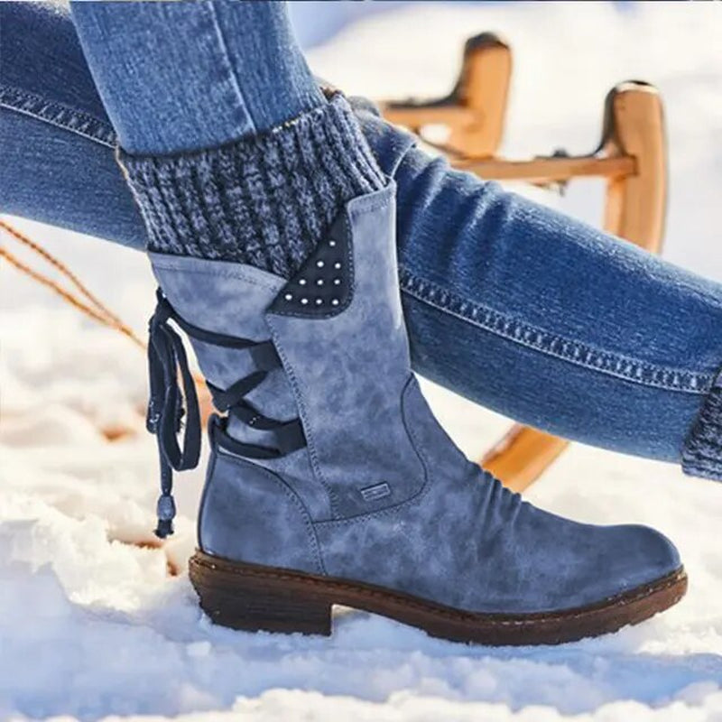2020 Women Boots Winter Mid-Calf Boot Winter Shoes Ladies Fashion Snow Boots Shoes Thigh High Suede Warm Botas Zapatos De Mujer