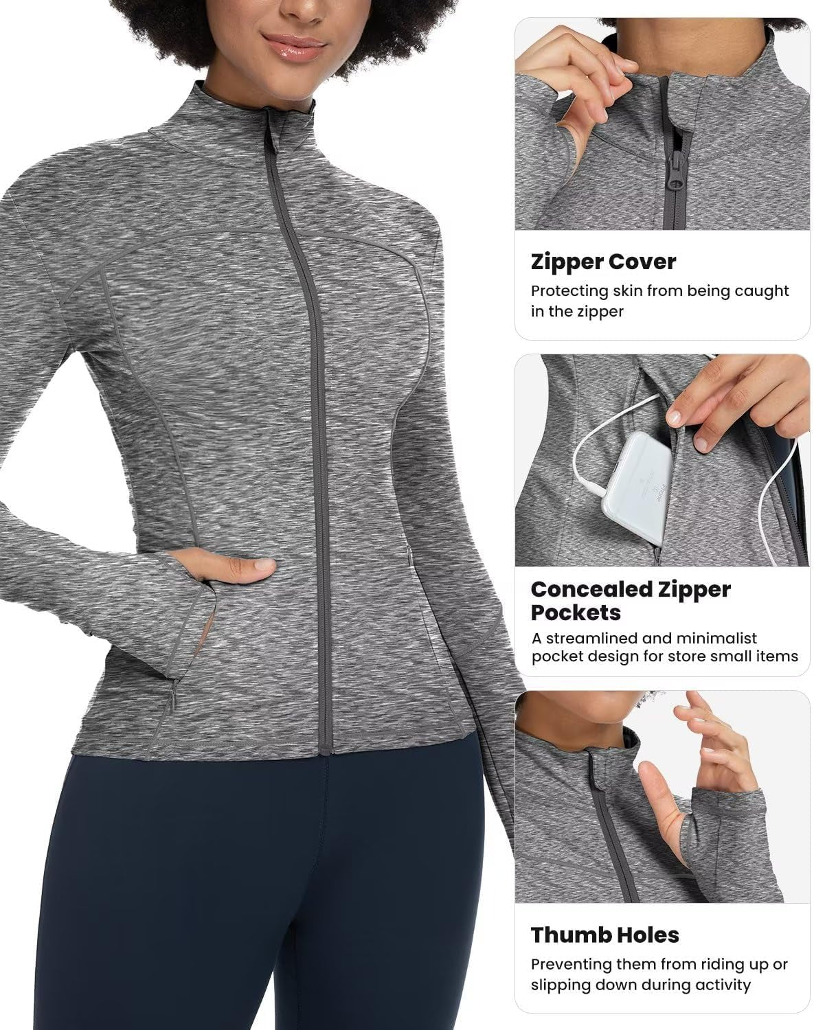 "Enhance Your Style and Energize Your Workout with the Premium Women's Full Zip Athletic Running Jacket - Ideal for Fitness, Yoga, and Exercise!"