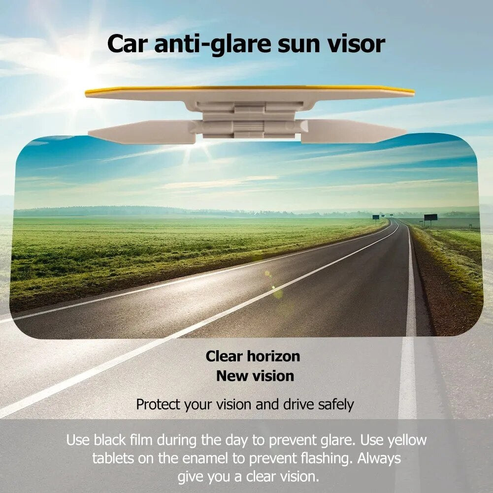 Professional title: "Versatile Polarized Sun Visor with Clear Vision, Anti-Dazzle, Anti-UV, Rotatable and Adjustable Features for Blocking Glare and Enhancing Road Safety"