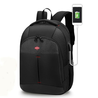 "Versatile and Stylish Business Backpack with USB Charging, Waterproof Design, and Multiple Compartments for Travel, Work, and School - Perfect for Men and Students"