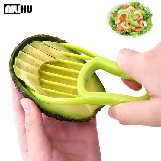 "Ultimate Avocado Tool: 3-in-1 Slicer, Corer, Butter Fruit Peeler - Perfect Kitchen Gadget for Hassle-Free Avocado Prep!"