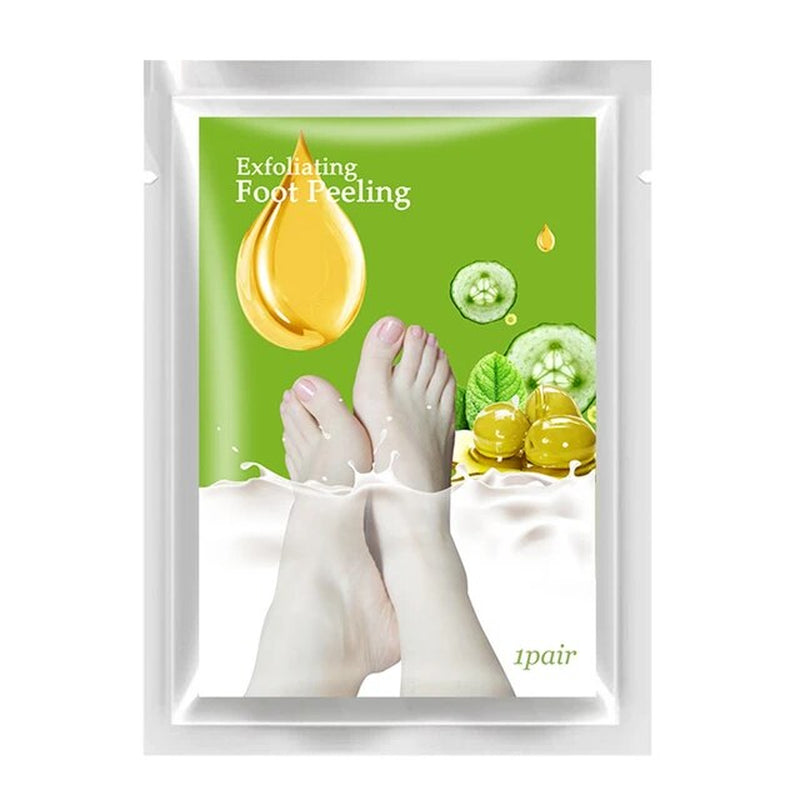 "Enhance Foot Health: 5 Sets of Exfoliating Foot Masks for Silky, Radiant Heels and Nourished Skin - Premium Foot Spa Pedicure Socks for Eliminating Dead Skin, Brightening and Repairing Cracked Feet"