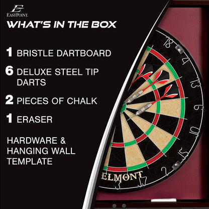 "Transform Your Game Room with the Ultimate Dartboard Upgrade: Effortless Assembly, Complete with Cabinet and Everything You Need!"