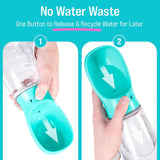 Professional title: ```Portable Dog Water Bottle with Leak-Proof Design, Ideal for Outdoor Activities - 19oz Blue Pet Water Dispenser for Walking, Hiking, and Travel```