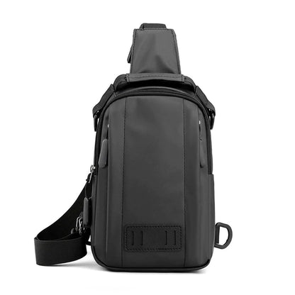 "Ultimate Men's Crossbody Bag: Stylish, Waterproof, and Equipped with USB Charging Port for On-the-Go Convenience!"