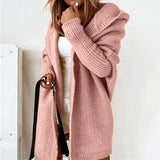 "New Arrival: Trendy & Cozy Batwing Sleeve Knitwear Cardigan for Women - Oversized Sweater Coat perfect for 2022 Fashion! Limited stock available!"