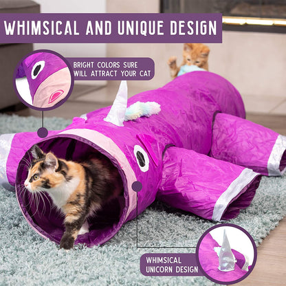 "Magical Mew-niverse Multi-Purpose Pet Tunnel: Endless Fun, Adventure, and Relaxation for Dogs, Cats, and Small Animals!"