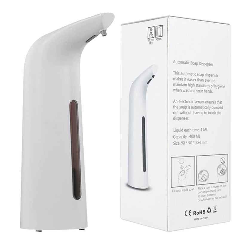 "Hygienic Hands in Seconds! 400ml Touchless Gel Dispenser - Automatic Infrared Sensor, Perfect for Kitchen & Bathroom"