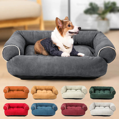 "Premium Pet Haven: Luxurious and Comfortable Sofa Bed for Dogs - An Ideal Sleeping Solution for Cats, Puppies, and Small Pets"