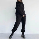 Cozy Chic: Women's Oversized Fleece Two-Piece Set for Autumn/Winter 2021