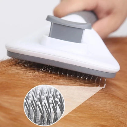 "Ultimate Pet Grooming Tool: Self-Cleaning Brush for Dogs and Cats - Say Goodbye to Pet Hair with Ease!"