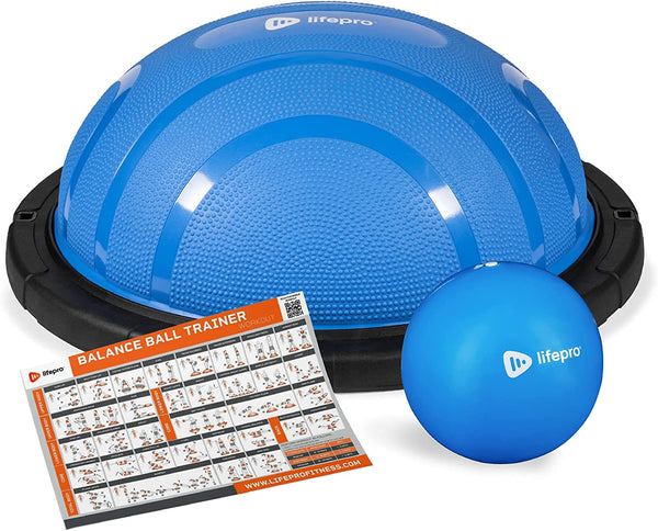 "Enhance Your Fitness Regimen with the Half Exercise Ball - The Ultimate Balance Ball Trainer for Comprehensive Body Workouts and Physical Therapy"