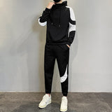 "2023 Winter Warmth: Men's Fashion Sweatshirt Set - Stylish Stand Collar Tracksuit for Casual Sports"