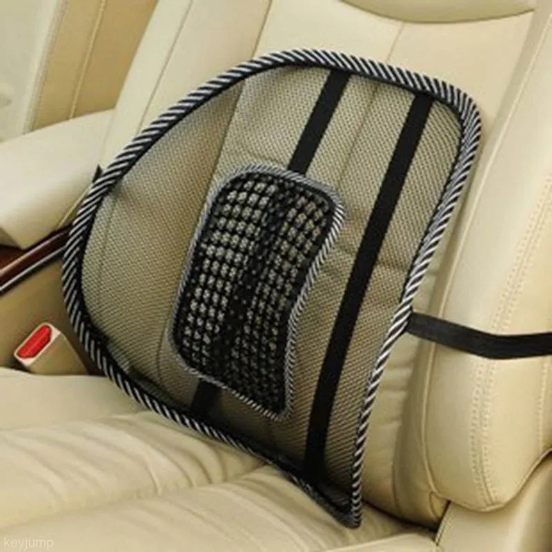 "Premium Mesh Lumbar Back Support Cushion for Car Seats, Chairs, and Home Office"