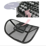 "Premium Mesh Lumbar Back Support Cushion for Car Seats, Chairs, and Home Office"