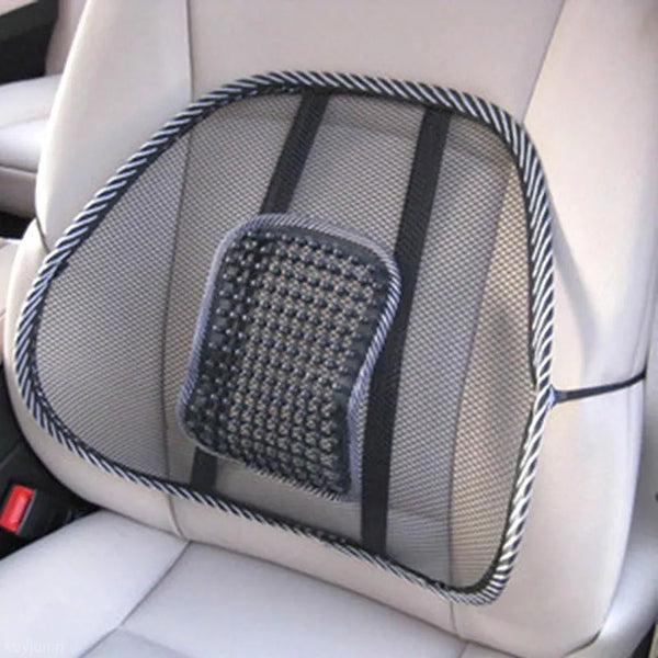 "Premium Mesh Lumbar Back Support Cushion for Car Seats, Chairs, and Home Office"