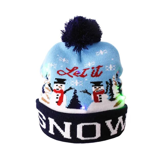 "Santa's Magical Hat of Christmas Cheer: A Funky Sweater for Your Head, with Blinking Lights and Ridiculous Cartoon Characters - Guaranteed to Make Your Kids Giggle and Brighten Up Their New Year!"