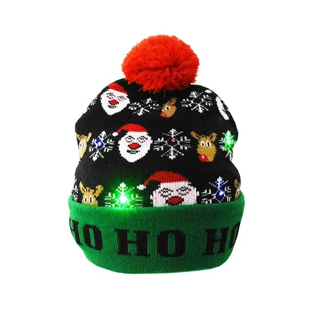 "Santa's Magical Hat of Christmas Cheer: A Funky Sweater for Your Head, with Blinking Lights and Ridiculous Cartoon Characters - Guaranteed to Make Your Kids Giggle and Brighten Up Their New Year!"