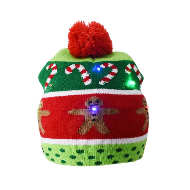"Santa's Magical Hat of Christmas Cheer: A Funky Sweater for Your Head, with Blinking Lights and Ridiculous Cartoon Characters - Guaranteed to Make Your Kids Giggle and Brighten Up Their New Year!"