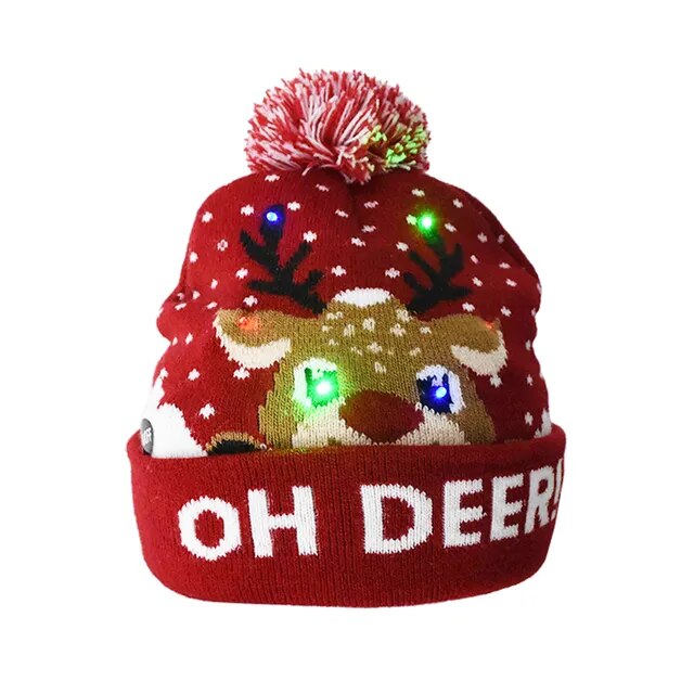 "Santa's Magical Hat of Christmas Cheer: A Funky Sweater for Your Head, with Blinking Lights and Ridiculous Cartoon Characters - Guaranteed to Make Your Kids Giggle and Brighten Up Their New Year!"