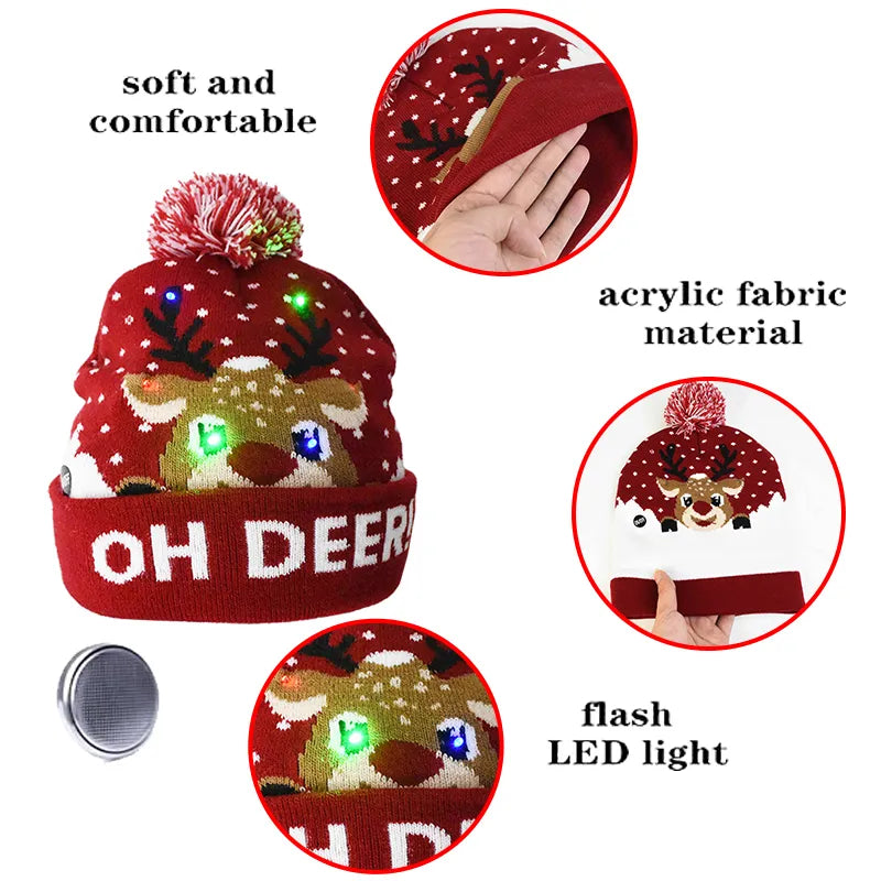 "Santa's Magical Hat of Christmas Cheer: A Funky Sweater for Your Head, with Blinking Lights and Ridiculous Cartoon Characters - Guaranteed to Make Your Kids Giggle and Brighten Up Their New Year!"