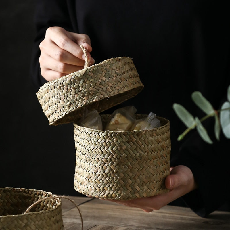 Flowers Weaving Woven Storage Basket