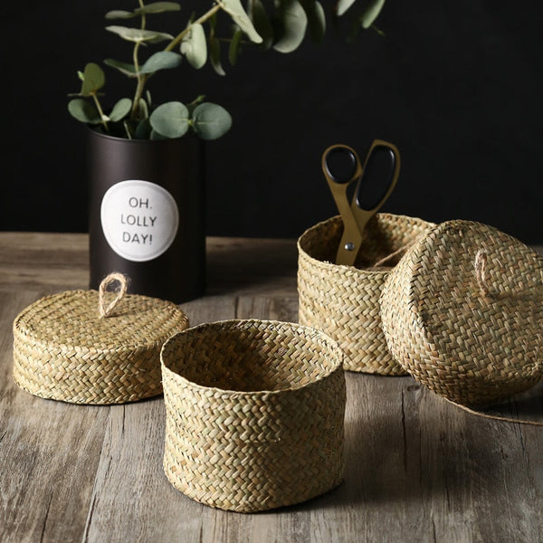 Flowers Weaving Woven Storage Basket