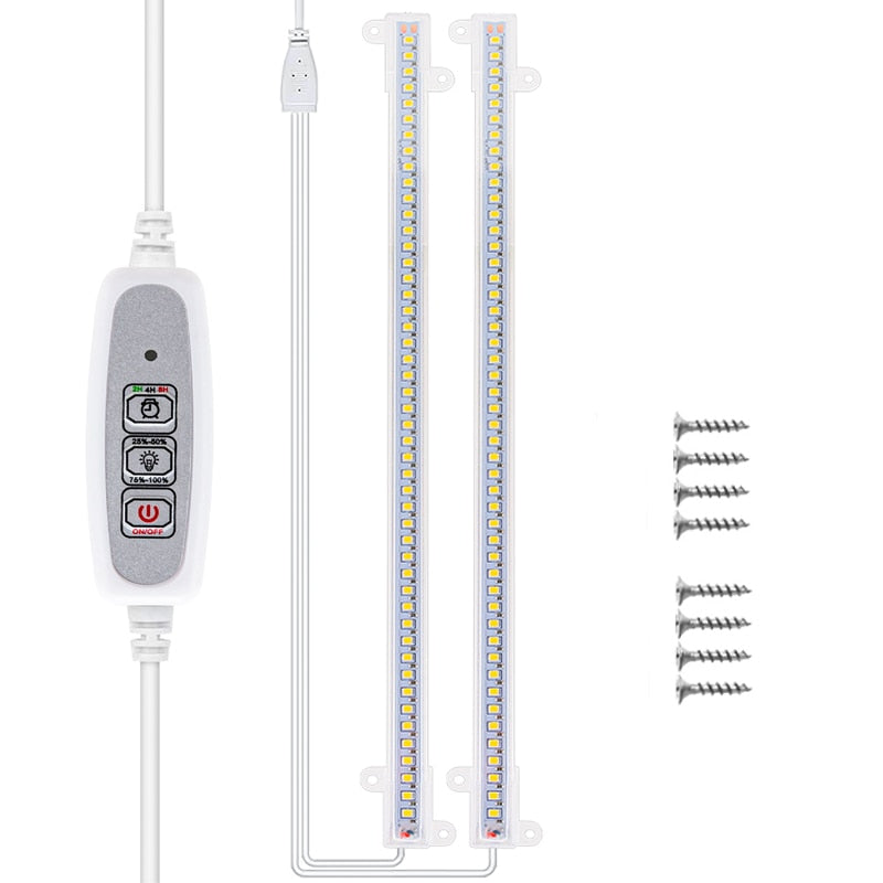 Led Grow Light Strips With 4pcs Bars