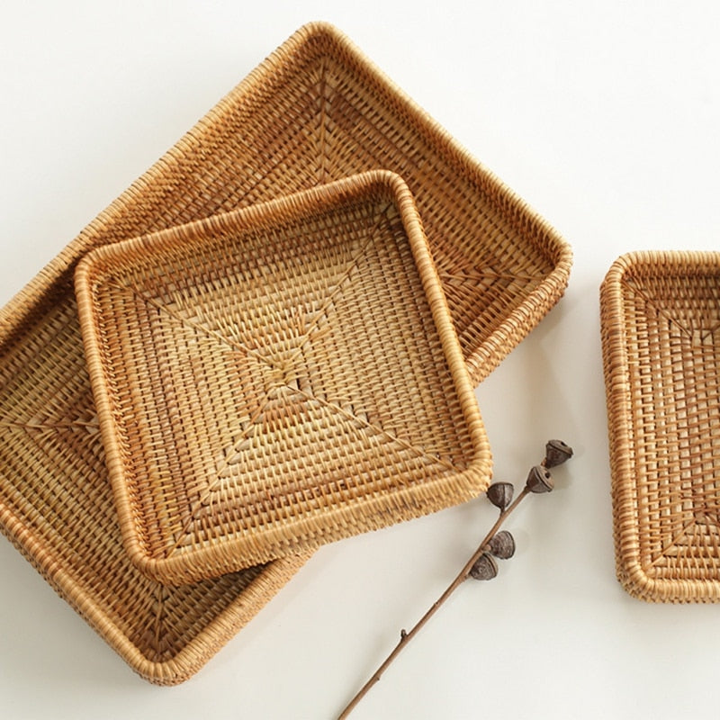 Handwoven Square Storage Basket