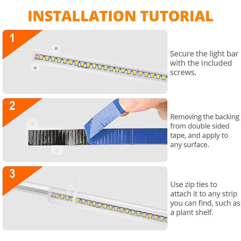 Led Grow Light Strips With 4pcs Bars