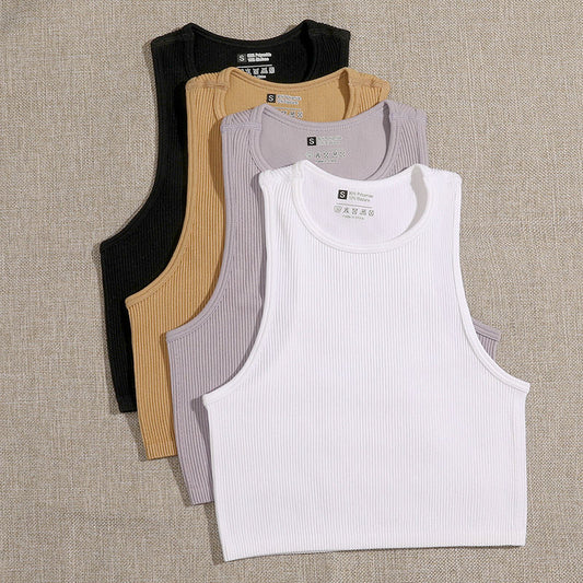 women yoga vest crop top