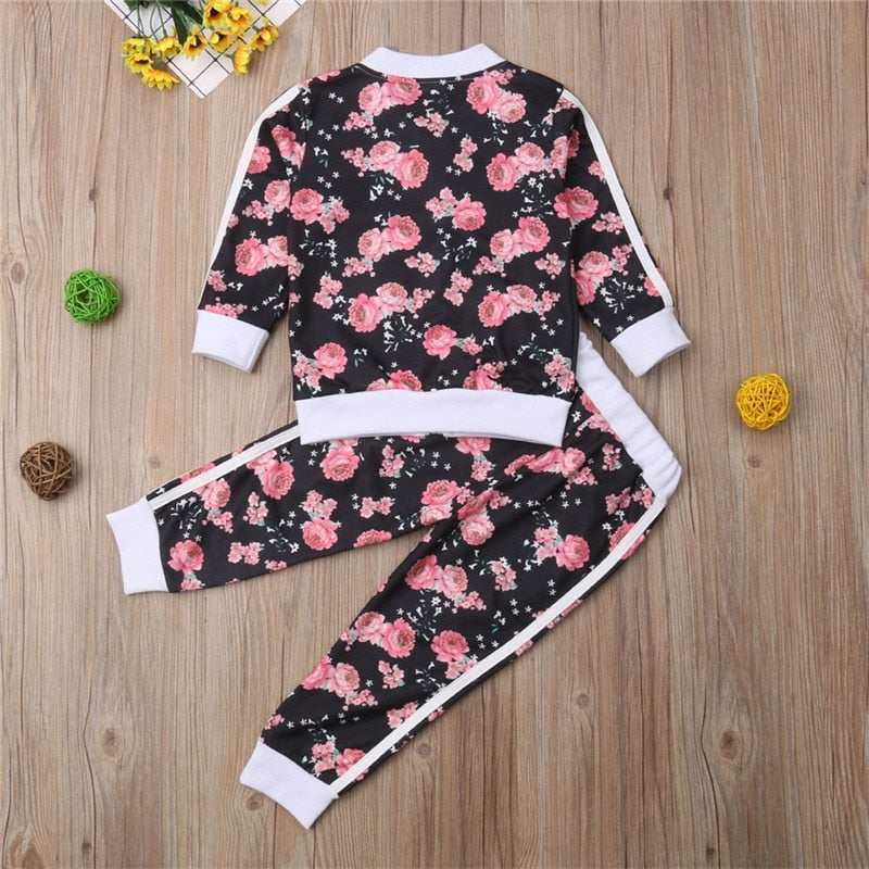 Kids Floral Print Long Sleeve Sweatshirt