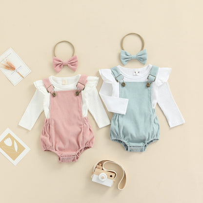 Baby Girl Corduroy Clothes Set