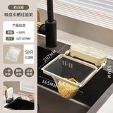 "Premium Suction Cup Kitchen Sink Filter Rack with Disposable Leftover Filter Pocket - Convenient Kitchen Garbage Drain Rack and Sink Strainer"