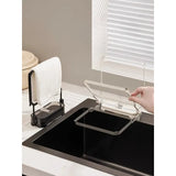 "Premium Suction Cup Kitchen Sink Filter Rack with Disposable Leftover Filter Pocket - Convenient Kitchen Garbage Drain Rack and Sink Strainer"