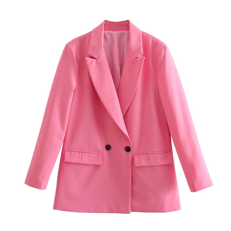 Women Double Breasted Blazer