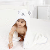 Baby hooded wrapping bath towel