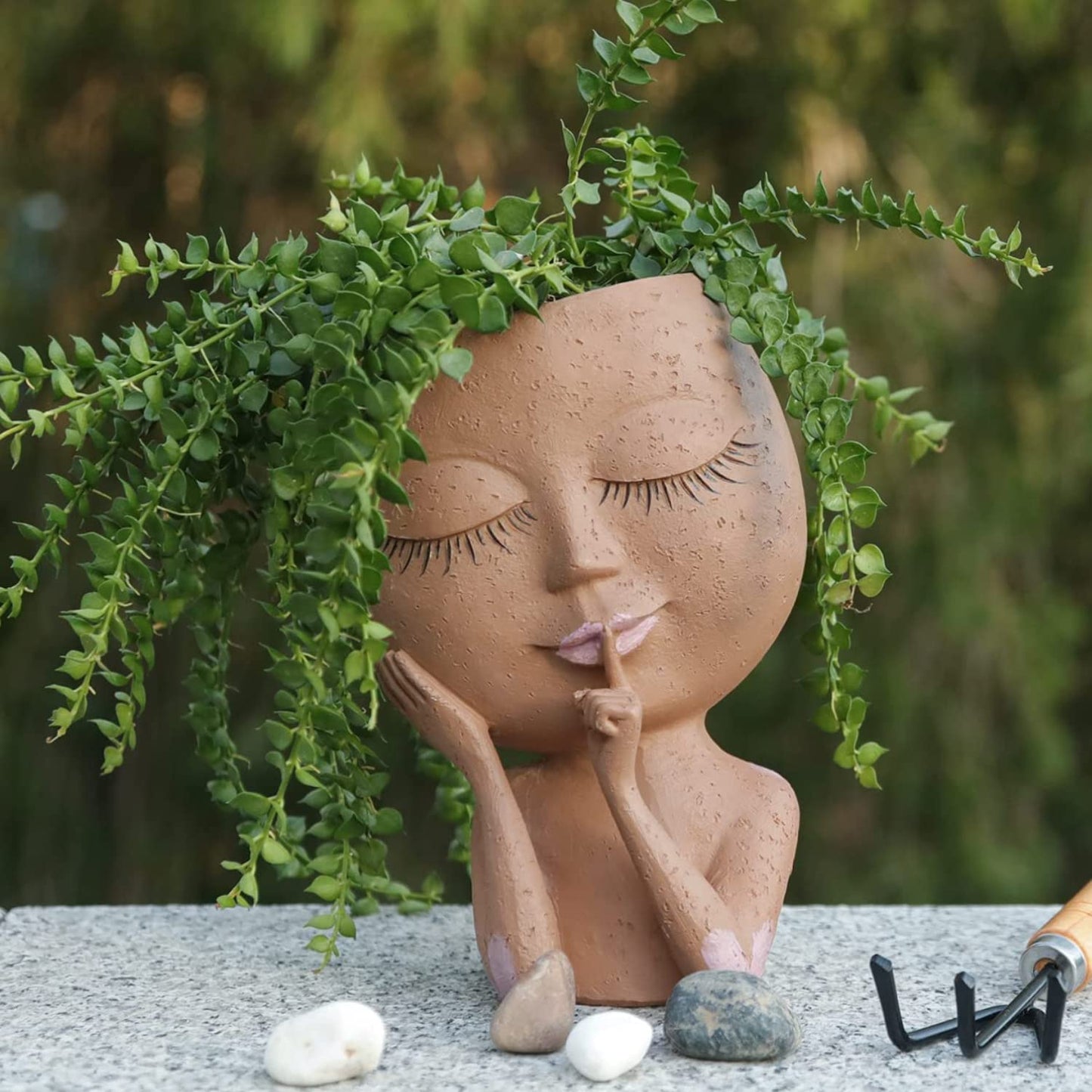 Face Flower Pot Head Planter Pot