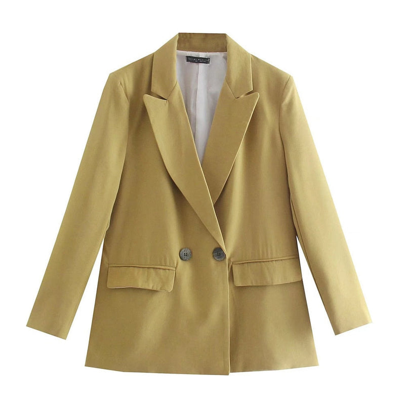 Women Double Breasted Blazer