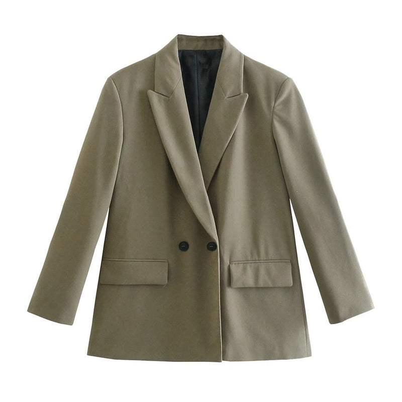 Women Double Breasted Blazer