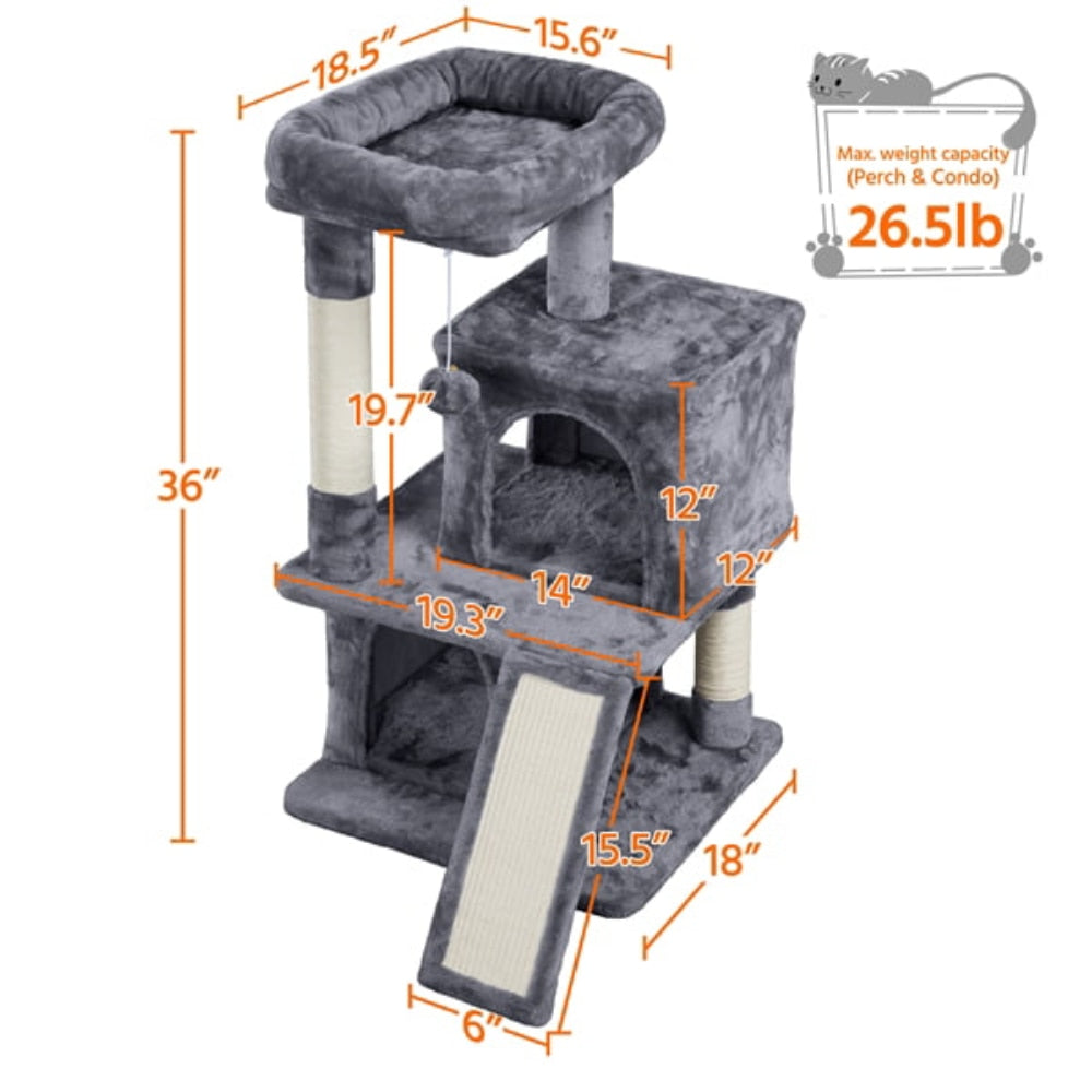 Cat Tree with Condo and Scratching