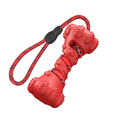Pet Dog Toy Interactive Rubber Dumbbells'